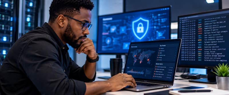 Une apprenante en cybersécurité analyse un incident